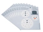 Prickelmobiles Schneemann 10 Stück